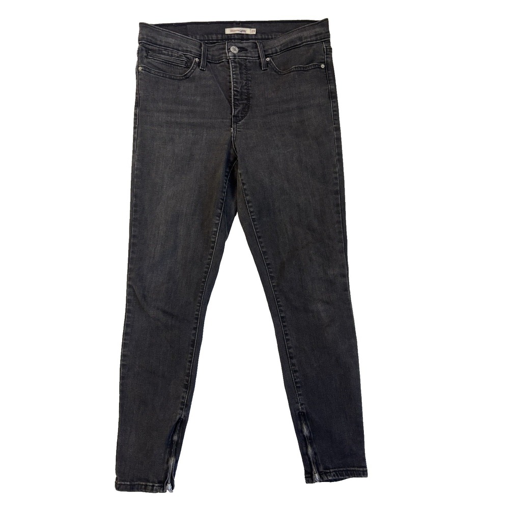 Levi's Women's 29 Faded Black Shaping Skinny Jeans Indie Sleaze Baddie Rocker